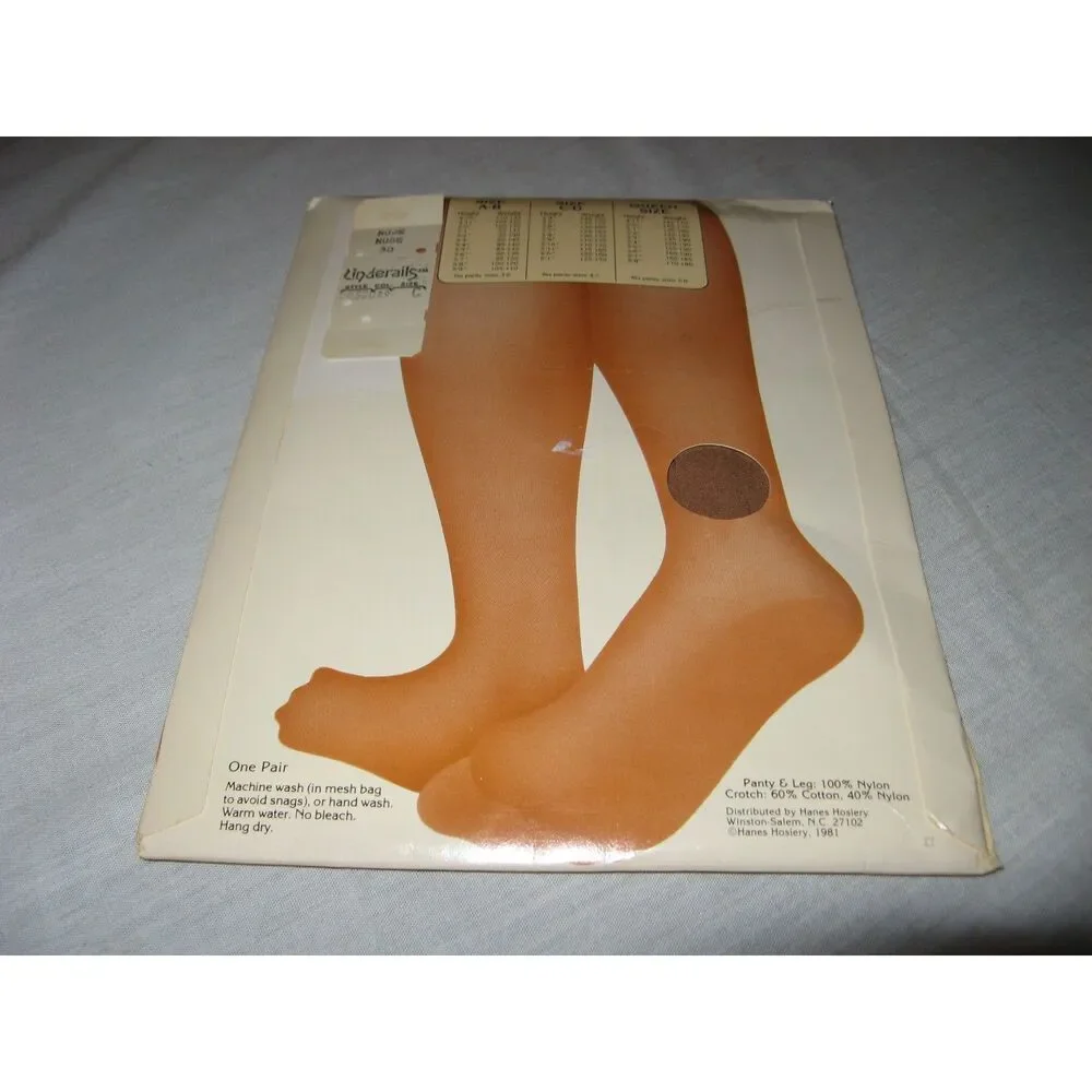 VTG Underalls Pantyhose & Panties All in One Nude Brief  Nude Leg Size C-D NOS